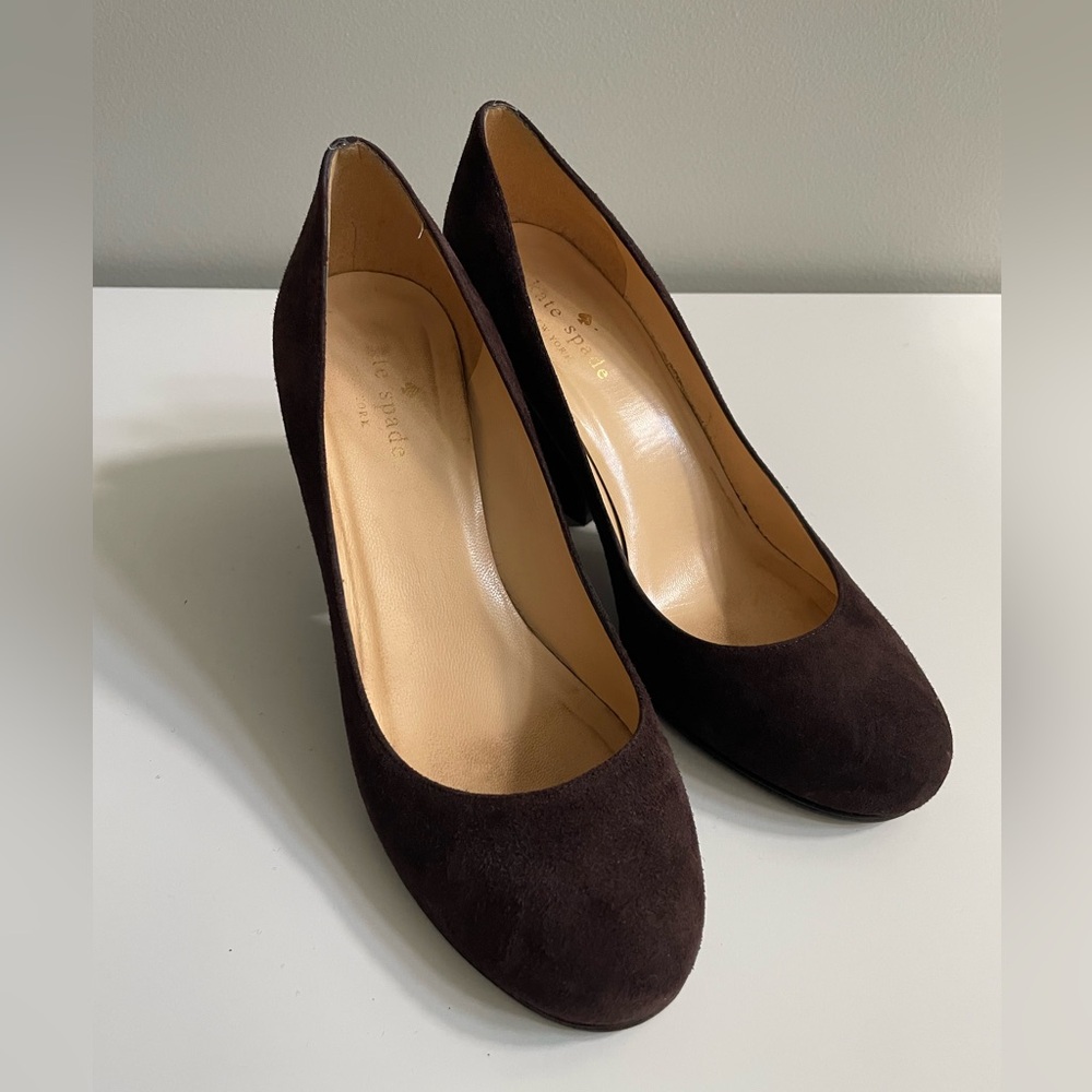 Kate Spade Brown Suede Heels size 7
